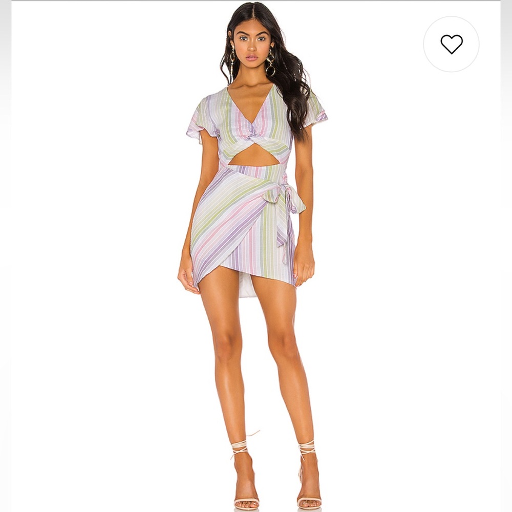 Pastel Mini Wrap Dress